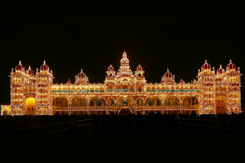 Mysore Palace illuminated