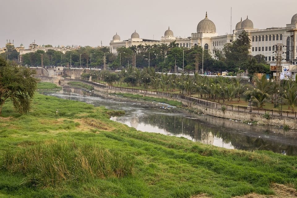 Salar Jung Museum and Musi river